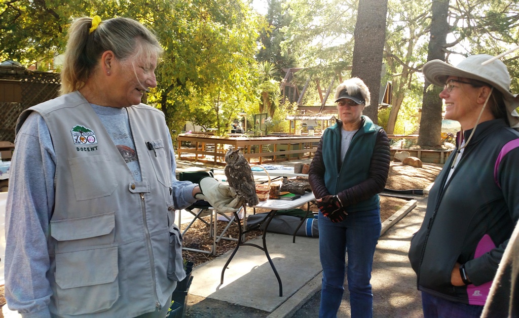 Zoo docent brought various animals out for all to see!